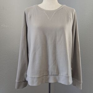 Marc New York Lightweight Knit Sweatshirt Pullover Neutral Beige Large